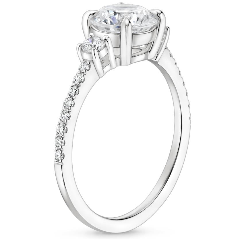 18K White Gold Lyra Diamond Ring (1/4 ct. tw.), large side view