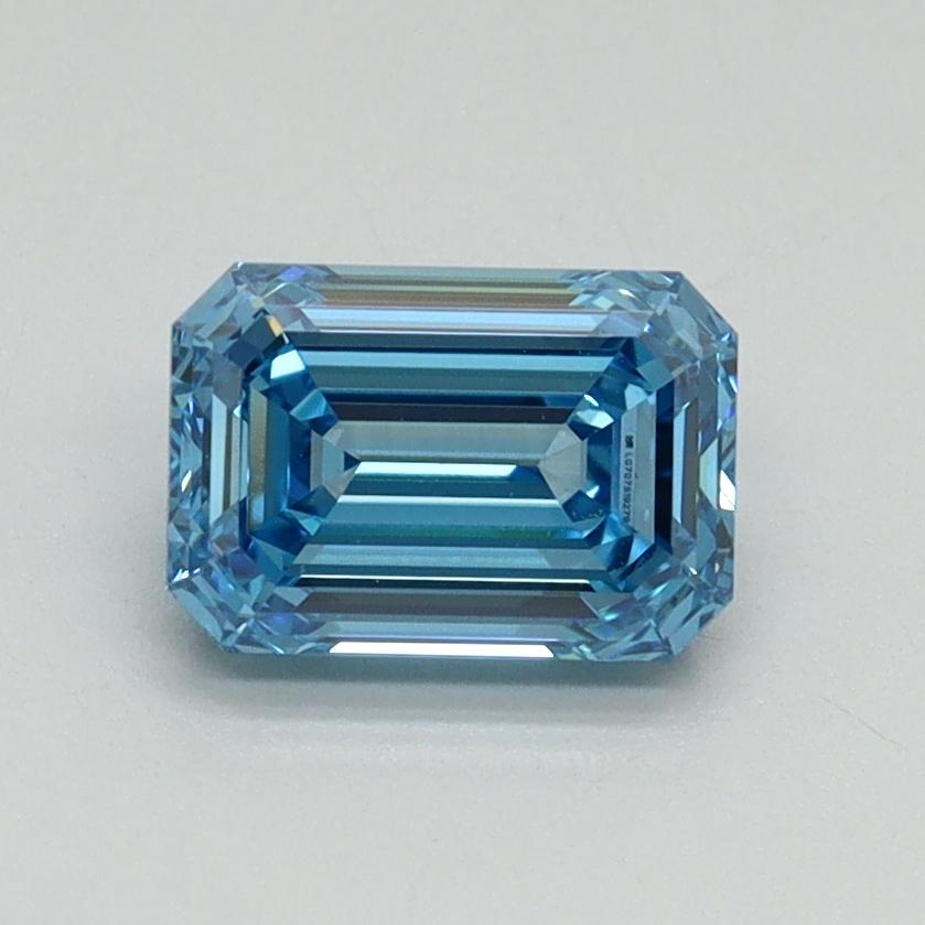 1.07 Ct. Fancy Vivid Blue Emerald Lab Grown Diamond