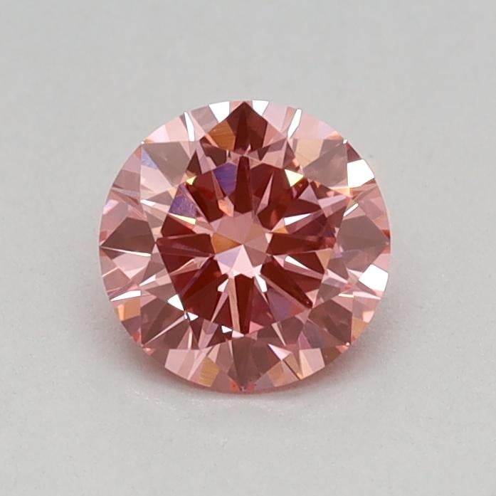 0.41 Ct. Fancy Vivid Pink Round Lab Grown Diamond