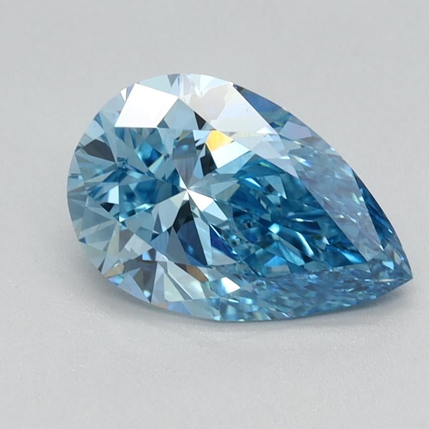 1.15 Ct. Fancy Vivid Blue Pear Lab Grown Diamond