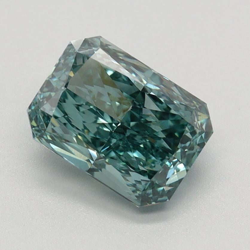 1.34 Ct. Fancy Vivid Green Radiant Lab Grown Diamond