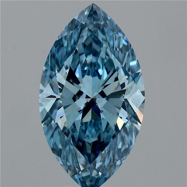 5.10 Ct. Fancy Vivid Blue Marquise Lab Grown Diamond