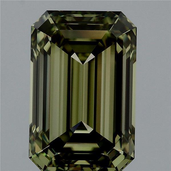 4.07 Ct. Fancy Vivid Green Emerald Lab Grown Diamond