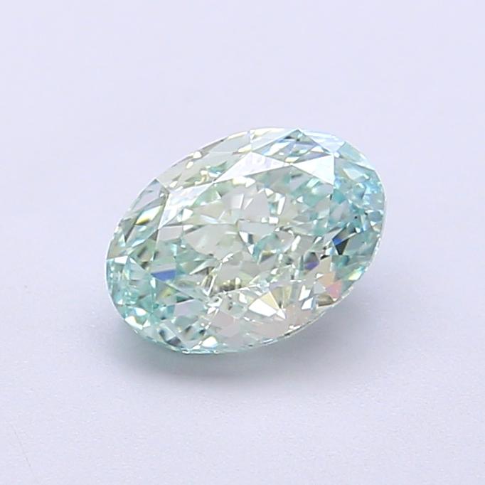 1.00 Ct. Fancy Intense  Green Oval Lab Grown Diamond