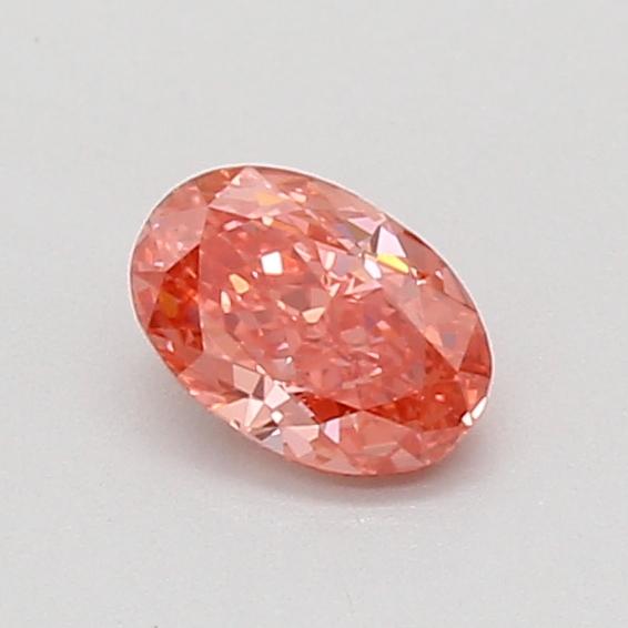 0.51 Ct. Fancy Vivid Pink Oval Lab Grown Diamond