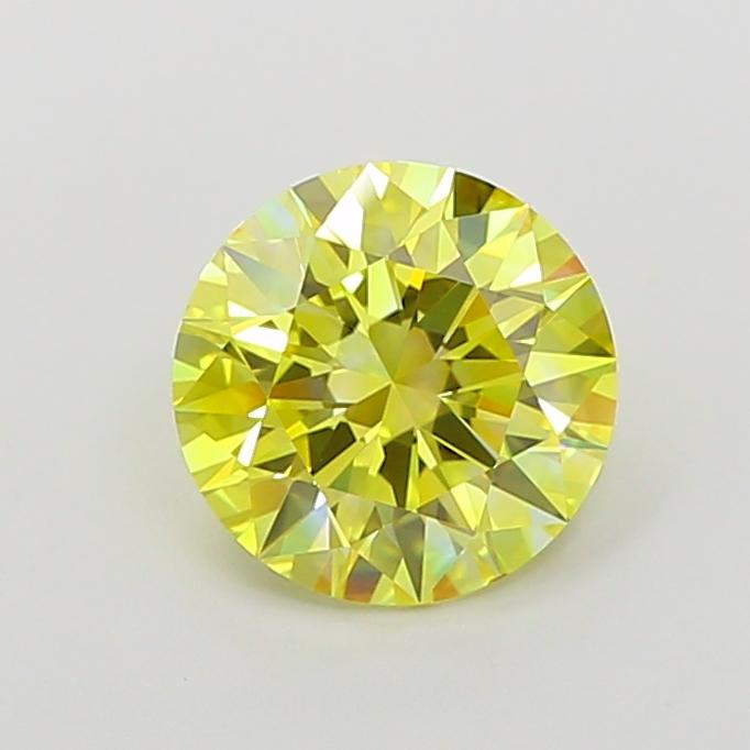 1.90 Ct. Fancy Intense Yellow Round Lab Grown Diamond