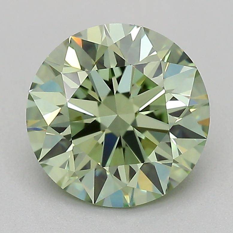 1.06 Ct. Fancy Vivid  Green Round Lab Grown Diamond