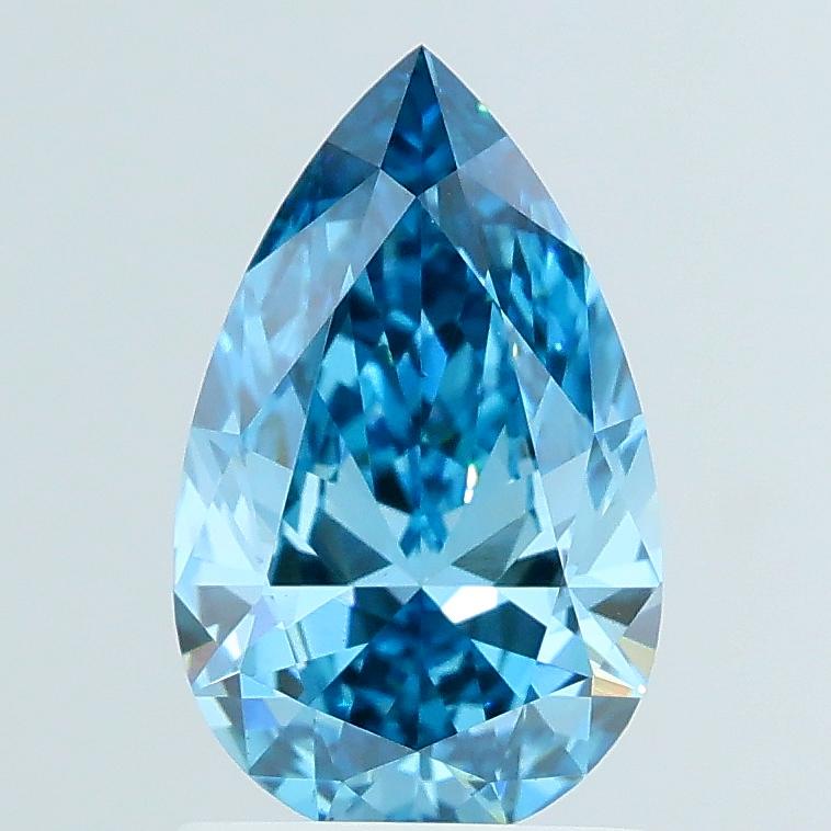 1.20 Ct. Fancy Vivid Blue Pear Lab Grown Diamond