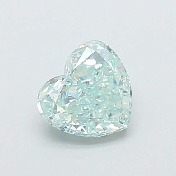 0.71 Ct. Fancy Intense  Green Heart Lab Grown Diamond