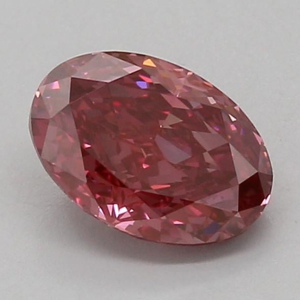1.59 Ct. Fancy Vivid Brownish Pink Oval Lab Grown Diamond
