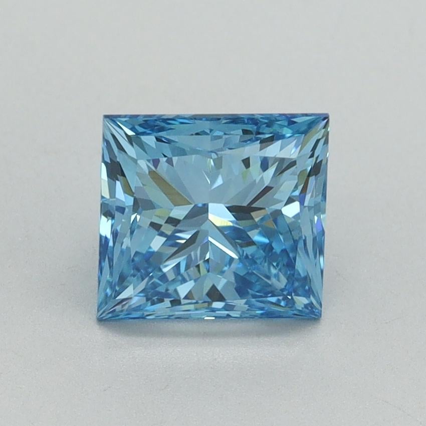 1.63 Ct. Fancy Vivid Blue Princess Lab Grown Diamond