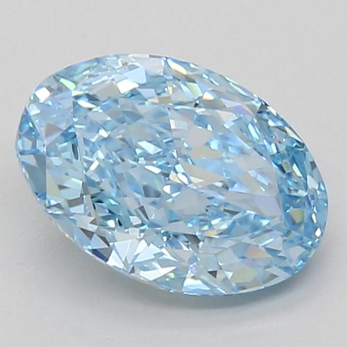 3.09 Ct. Fancy Vivid Blue Oval Lab Grown Diamond