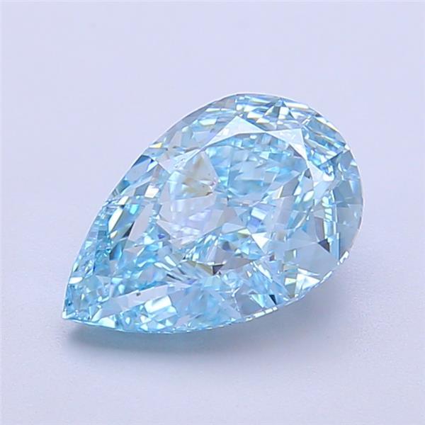 1.87 Ct. Fancy Vivid Blue Pear Lab Grown Diamond