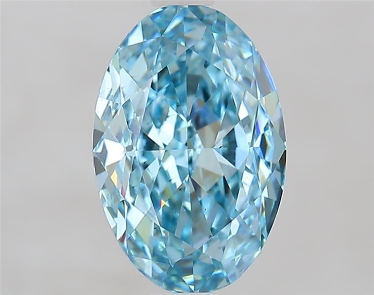 1.93 Ct. Fancy Vivid  Blue Oval Lab Grown Diamond