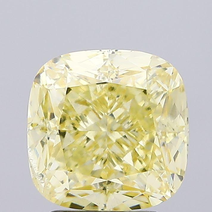 3.49 Ct. Fancy Intense  Yellow Cushion Lab Grown Diamond