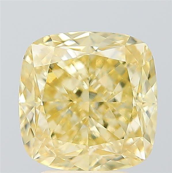3.57 Ct. Fancy Intense Yellow Cushion Lab Grown Diamond