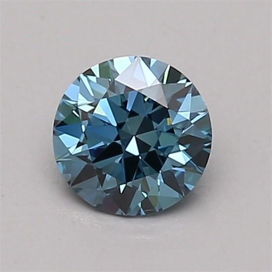 0.53 Ct. Fancy Vivid Blue Round Lab Grown Diamond