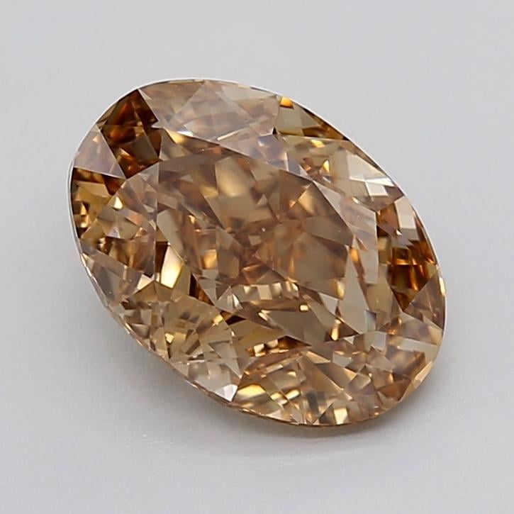 2.92 Ct. Fancy Light  Brown Oval Lab Grown Diamond