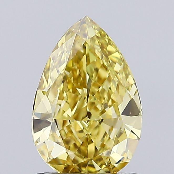 1.01 Ct. Fancy Intense Yellow Pear Lab Grown Diamond