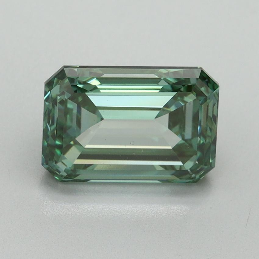 2.68 Ct. Fancy Vivid Pacific Green Emerald Lab Grown Diamond