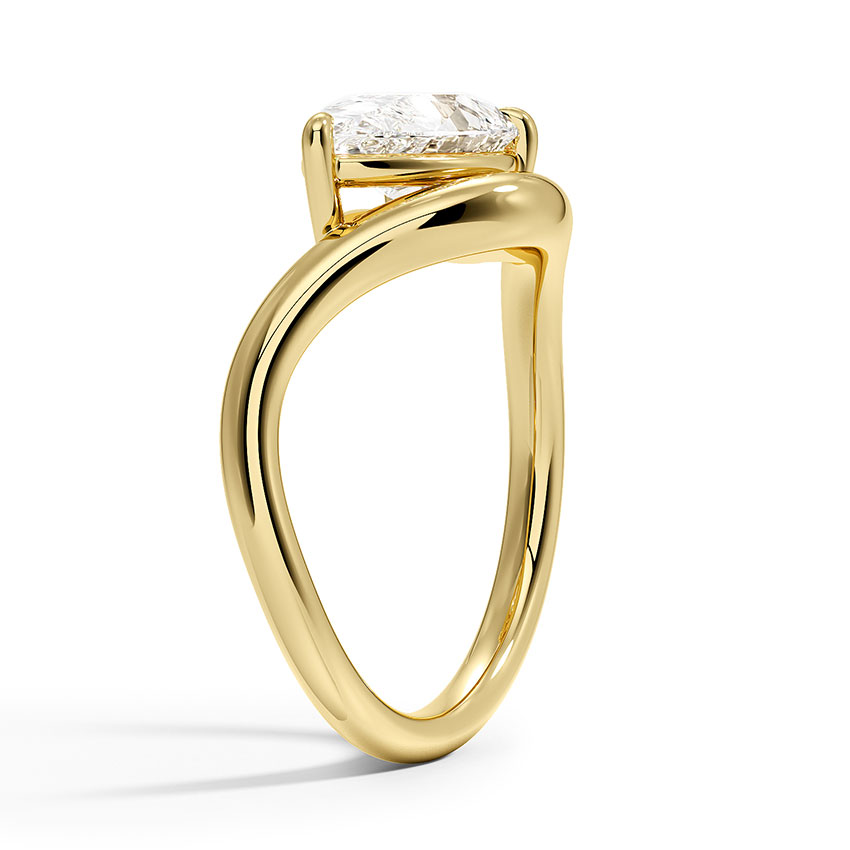 Silhouette Solitaire Ring in 18K Yellow Gold