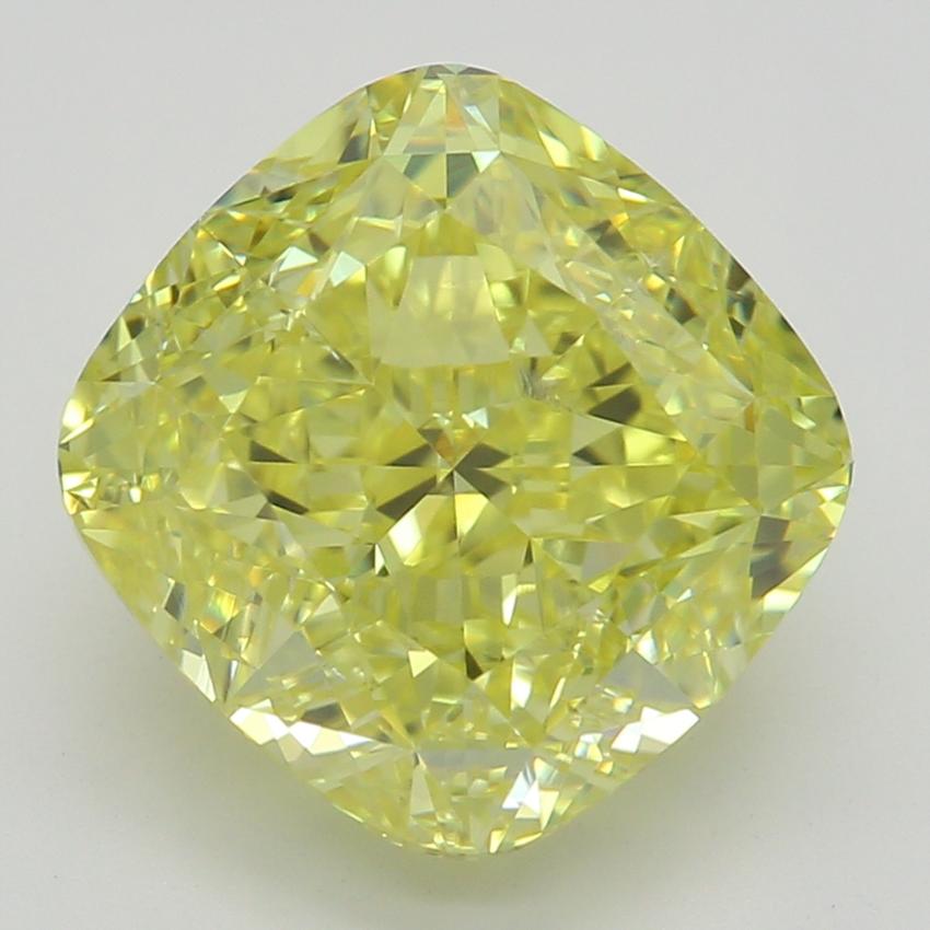 3.02 Ct. Fancy Intense Yellow Cushion Diamond