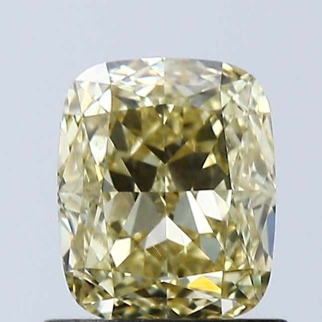 1.08 Ct. Fancy Intense Yellow Cushion Lab Grown Diamond