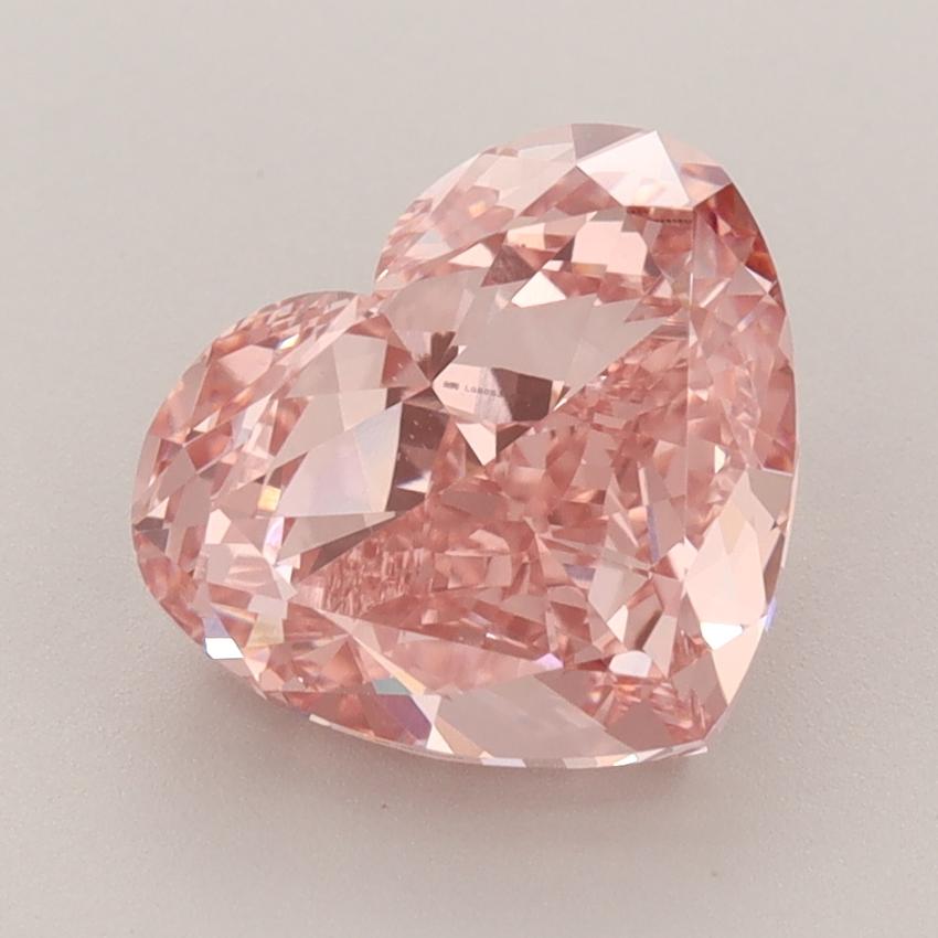 3.28 Ct. Fancy Vivid  Pink Heart Lab Grown Diamond