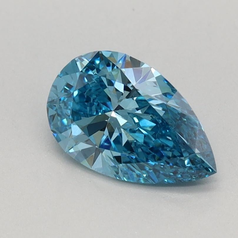 0.65 Ct. Fancy Vivid Blue Pear Lab Grown Diamond