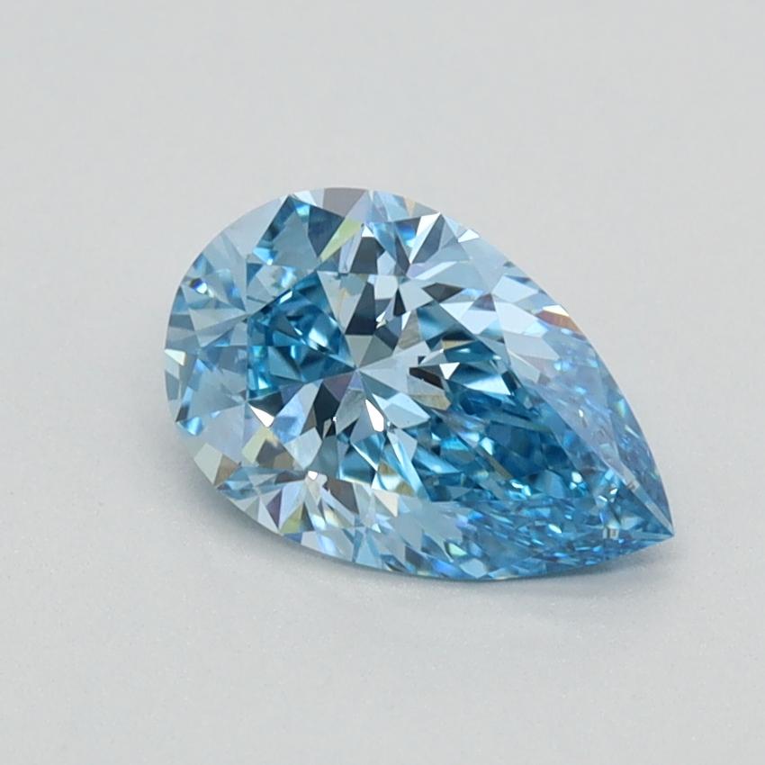0.84 Ct. Fancy Vivid Blue Pear Lab Grown Diamond