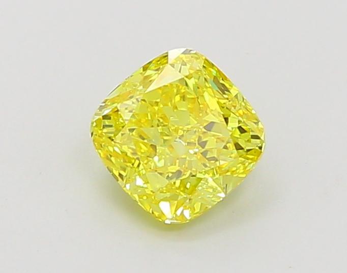 1.02 Ct. Fancy Vivid Yellow Cushion Lab Grown Diamond