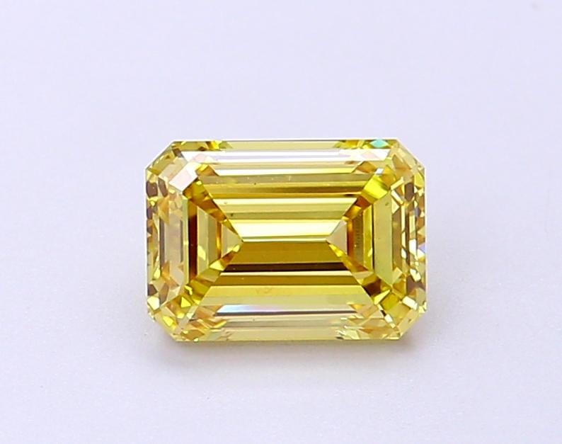 1.08 Ct. Fancy Intense Yellow Emerald Lab Grown Diamond