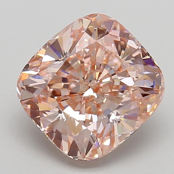 5.52 Ct. Fancy Intense  Pink Cushion Lab Grown Diamond