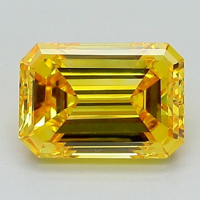 1.51 Ct. Fancy Vivid Yellow Emerald Lab Grown Diamond