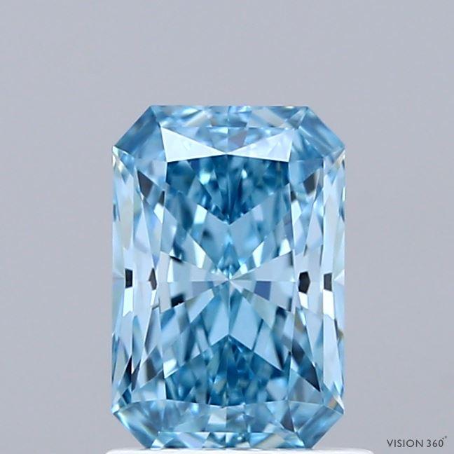 1.07 Ct. Fancy Vivid Blue Radiant Lab Grown Diamond