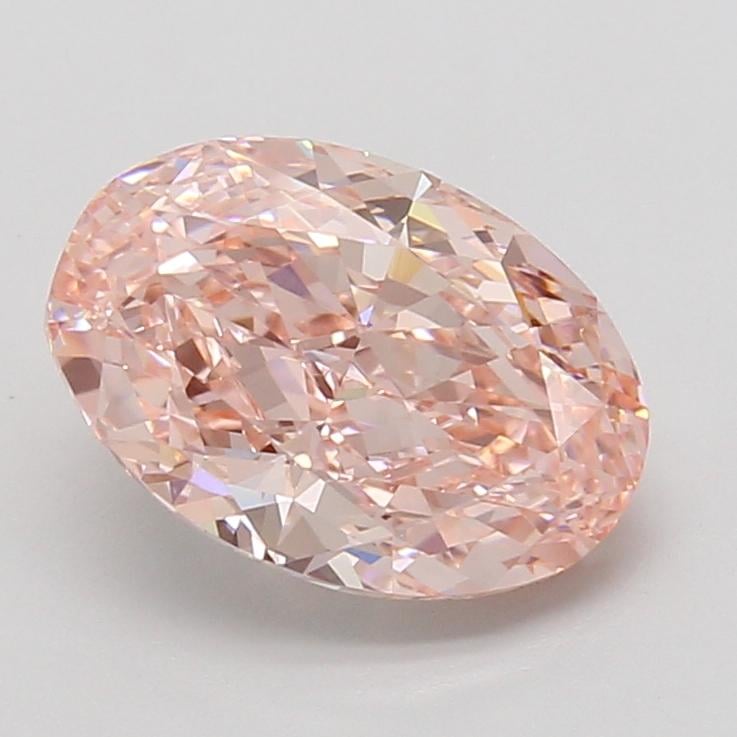 3.07 Ct. Fancy Vivid Pink Oval Lab Grown Diamond