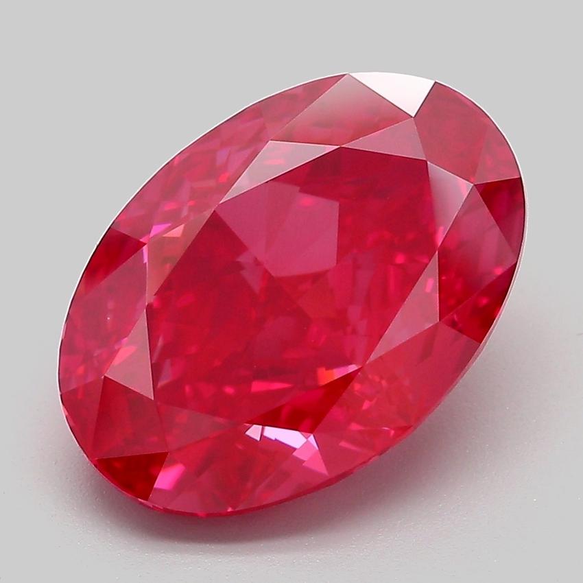 5.65 Ct. Fancy Vivid Pink Oval Lab Grown Diamond