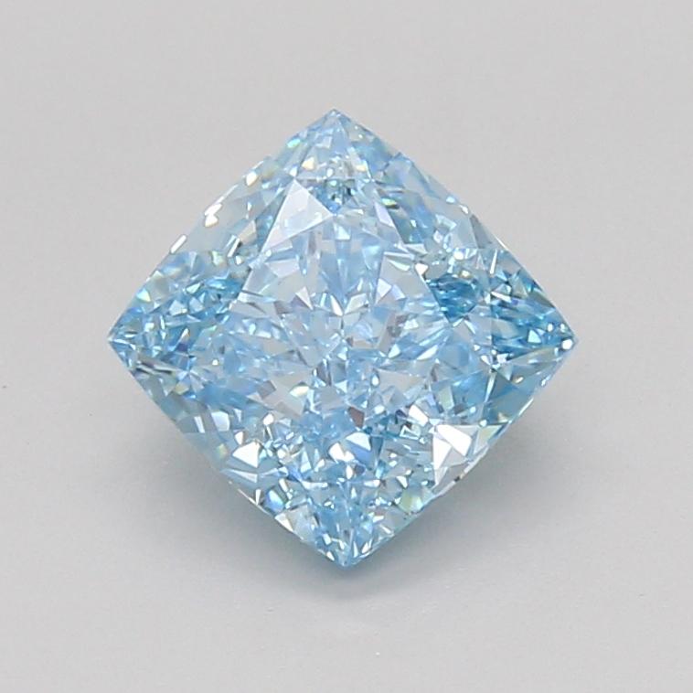 2.06 Ct. Fancy Vivid Blue Cushion Lab Grown Diamond