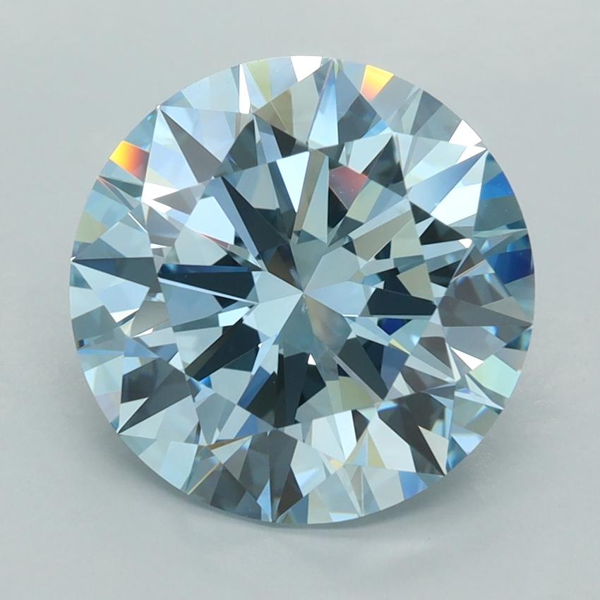 5.01 Ct. Fancy Intense  Blue Round Lab Grown Diamond
