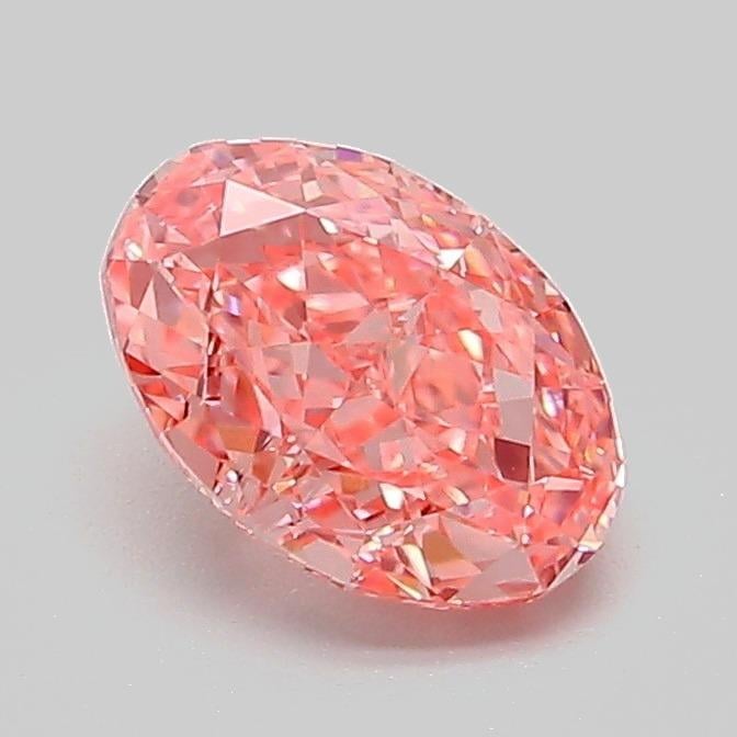 1.07 Ct. Fancy Vivid Pink Oval Lab Grown Diamond