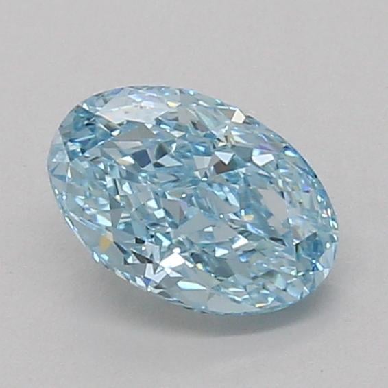 1.06 Ct. Fancy Vivid Blue Oval Lab Grown Diamond