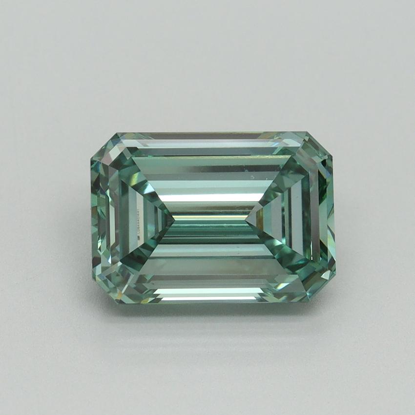 3.18 Ct. Fancy Vivid Pacific Green Emerald Lab Grown Diamond