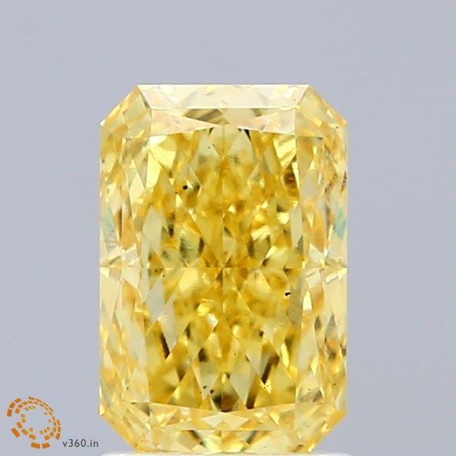 1.86 Ct. Fancy Vivid Yellow Radiant Lab Grown Diamond