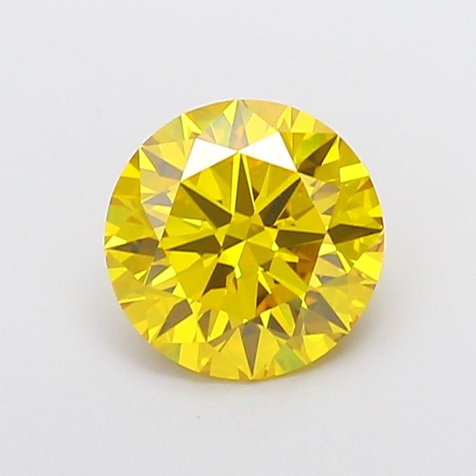 2.79 Ct. Fancy Vivid Yellow Round Lab Grown Diamond