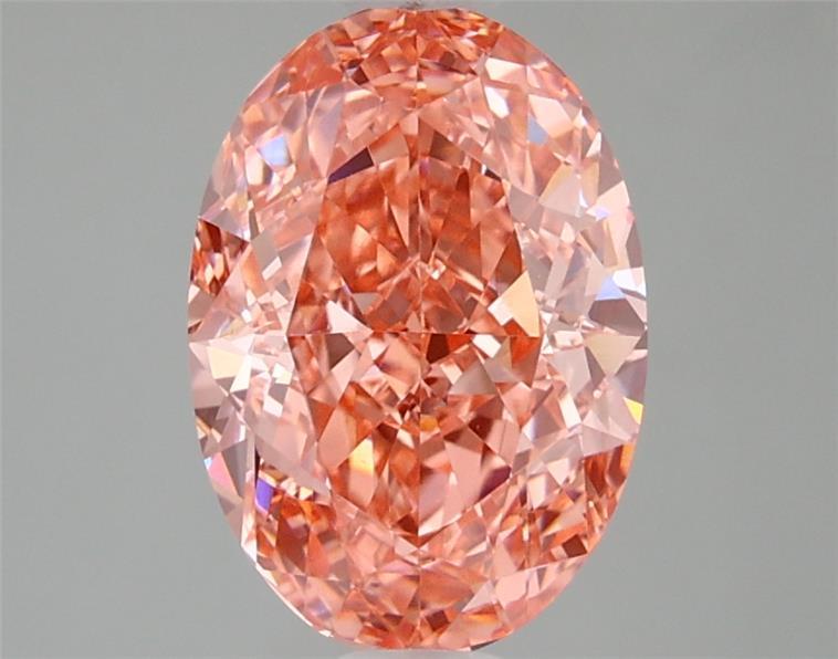 2.69 Ct. Fancy Vivid Pink Oval Lab Grown Diamond
