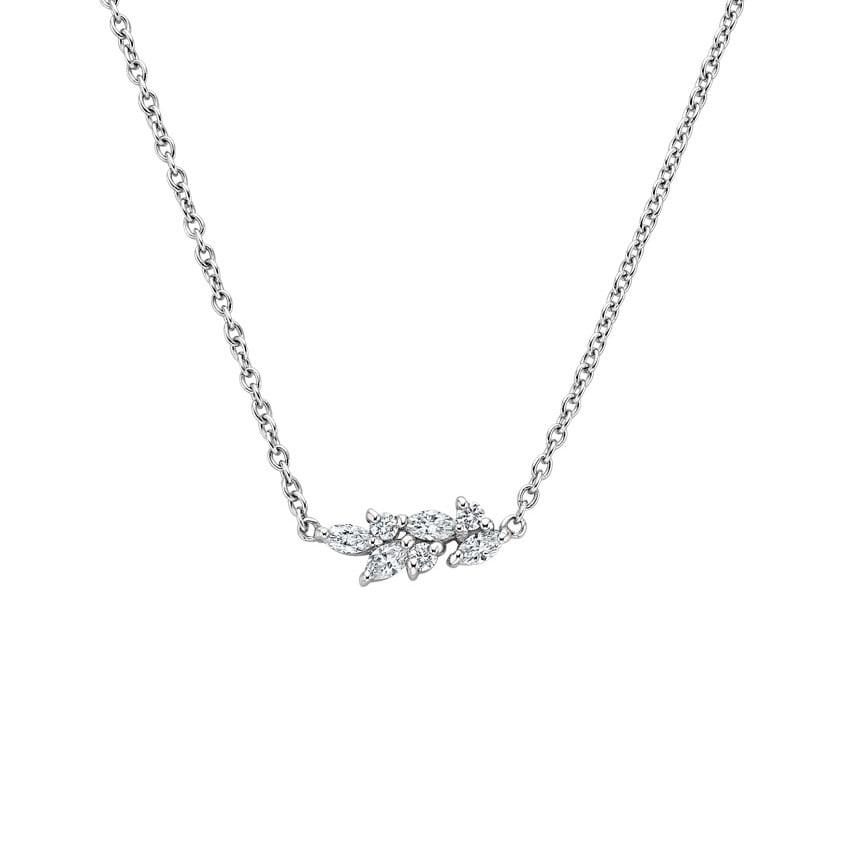 Marquise Diamond Cluster Necklace 