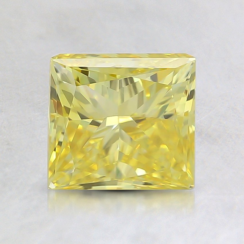 1.65 Ct. Fancy Vivid Yellow Princess Lab Grown Diamond