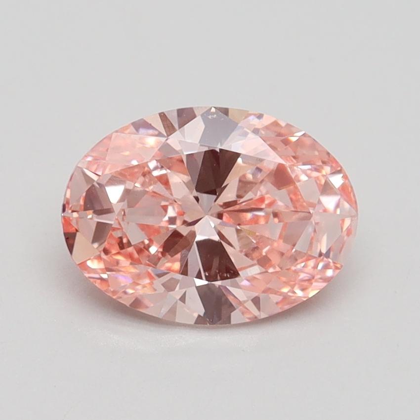 1.31 Ct. Fancy Intense Pink Oval Lab Grown Diamond