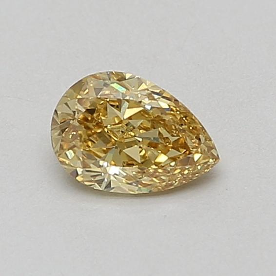 0.57 Ct. Fancy Vivid Yellow Pear Lab Grown Diamond