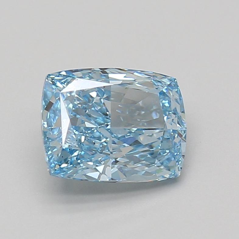 2.10 Ct. Fancy Vivid Blue Cushion Lab Grown Diamond